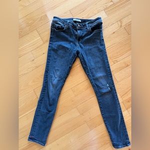 Fidelity mid ankle Mila crop slim in gray  size 29